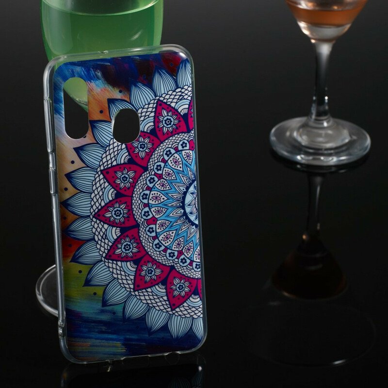 Skal Samsung Galaxy A20e Fluorescerande Färgglada Mandala