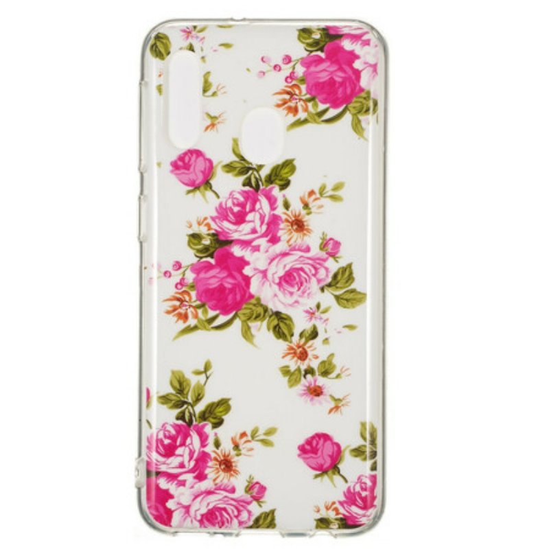 Skal Samsung Galaxy A20e Fluorescerande Liberty Flowers