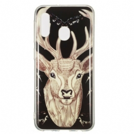 Skal Samsung Galaxy A20e Fluorescerande Majestic Deer