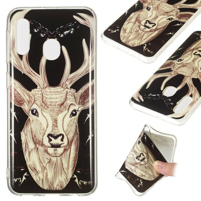 Skal Samsung Galaxy A20e Fluorescerande Majestic Deer