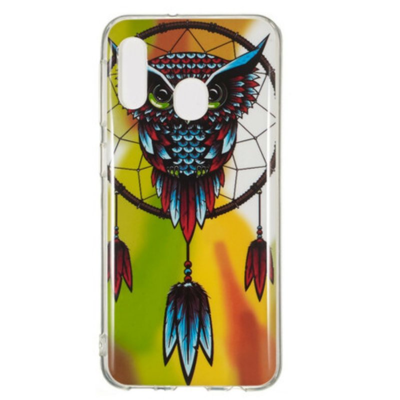 Skal Samsung Galaxy A20e Fluorescerande Owl Dream Catcher