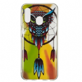 Skal Samsung Galaxy A20e Fluorescerande Owl Dream Catcher