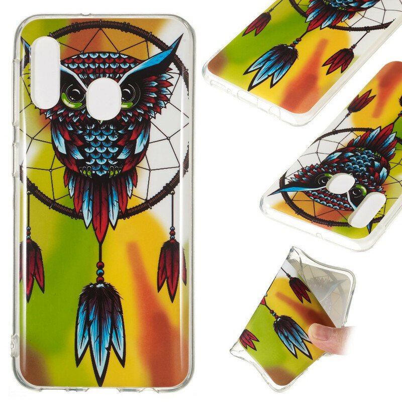 Skal Samsung Galaxy A20e Fluorescerande Owl Dream Catcher