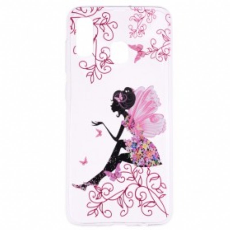 Skal Samsung Galaxy A20e Transparent Flower Fairy