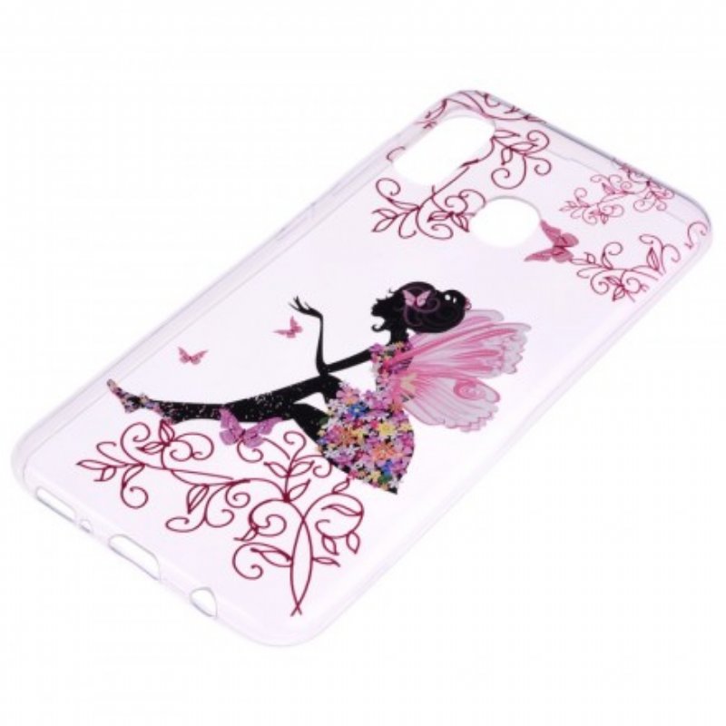 Skal Samsung Galaxy A20e Transparent Flower Fairy