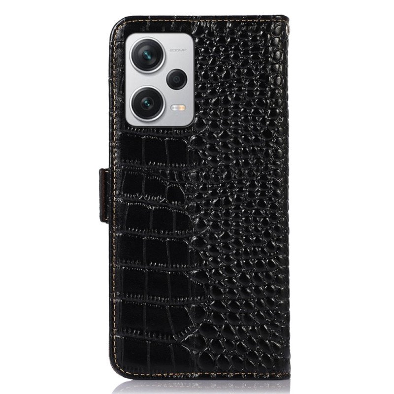 Fodral Xiaomi Redmi Note 12 Pro Plus Crocodile Style Rfid