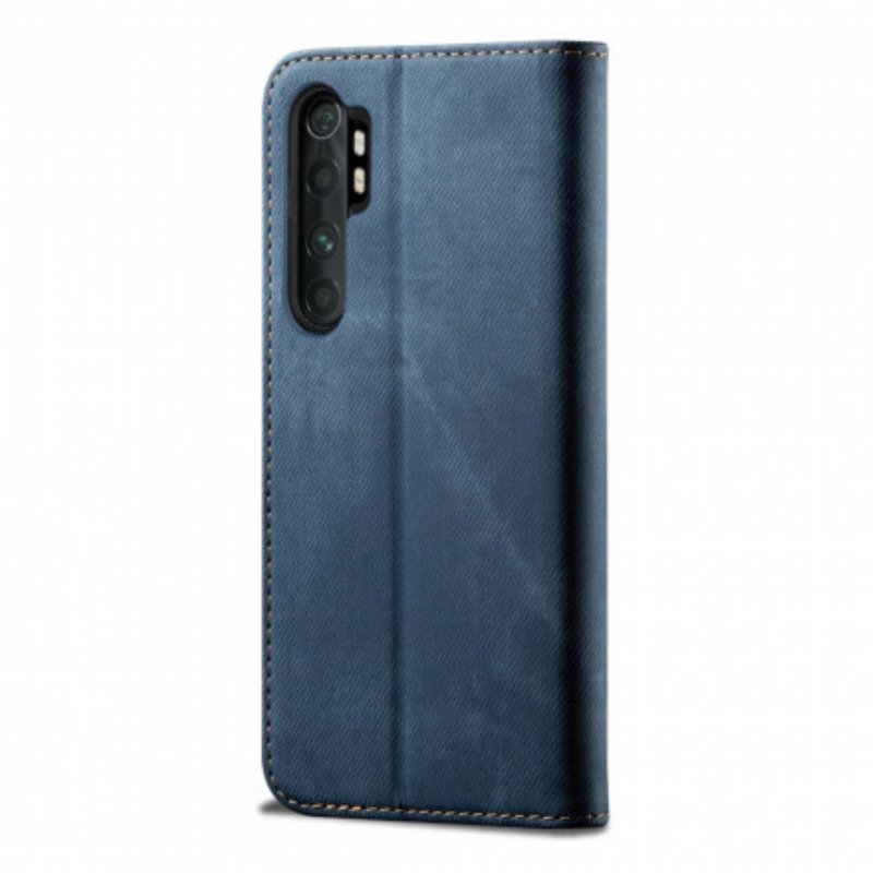 Folio-fodral Xiaomi Mi Note 10 Lite Läderfodral Denim Tyg