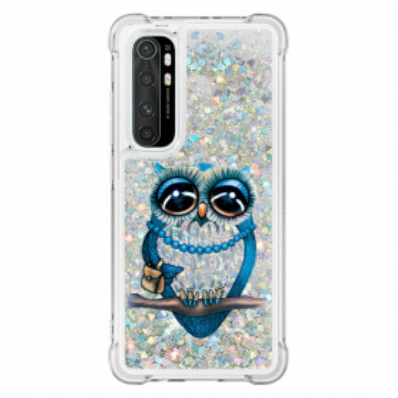 Skal Xiaomi Mi Note 10 Lite Miss Owl Paljetter