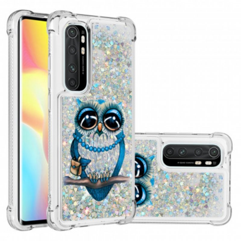 Skal Xiaomi Mi Note 10 Lite Miss Owl Paljetter