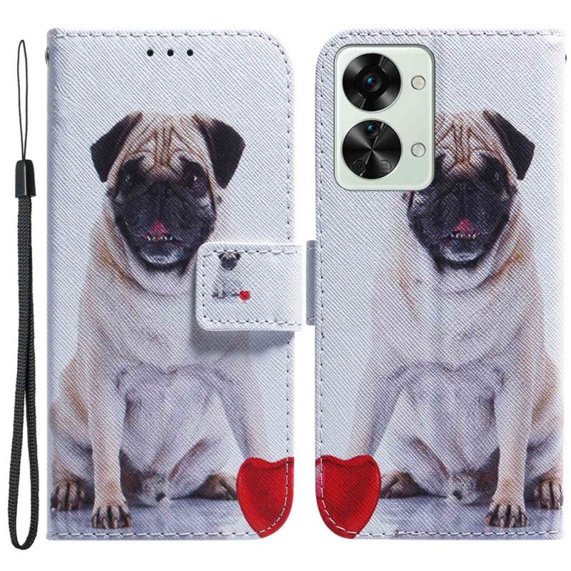 Fodral OnePlus Nord 2T 5G Med Kedjar Strappy Pug Dog