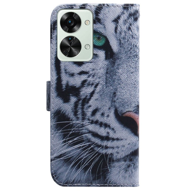 Fodral OnePlus Nord 2T 5G Med Kedjar Strappy White Tiger