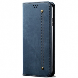 Folio-fodral OnePlus Nord 2T 5G Läderfodral Denim Tyg