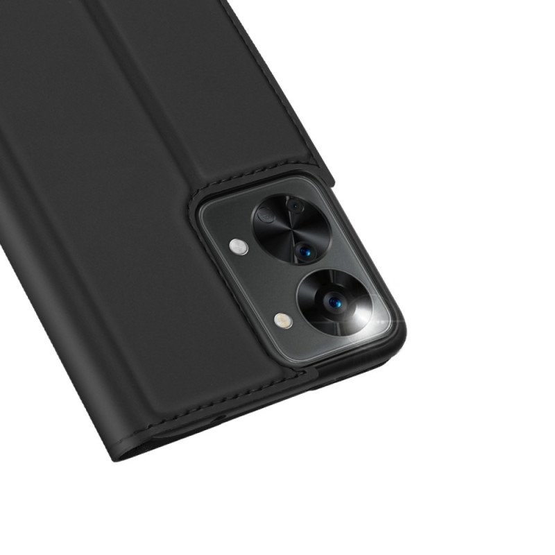 Folio-fodral OnePlus Nord 2T 5G Läderfodral Skin Pro Dux Ducis