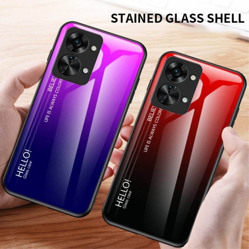 Skal OnePlus Nord 2T 5G Härdat Glas Hej