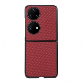 Skal Huawei P50 Pocket Texturerad Kolfiber