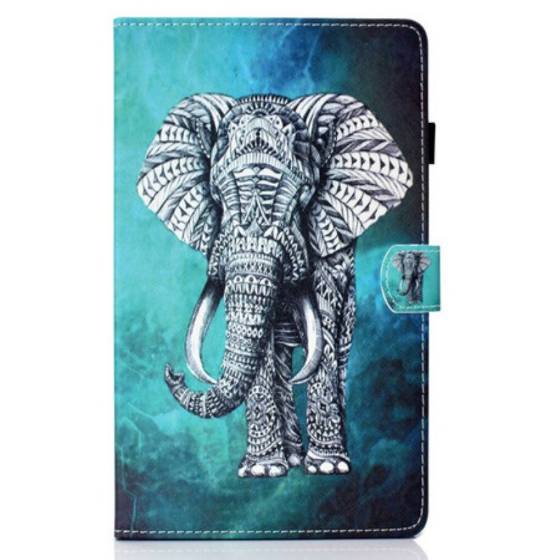 Fodral Samsung Galaxy Tab S6 Lite Tribal Elefant