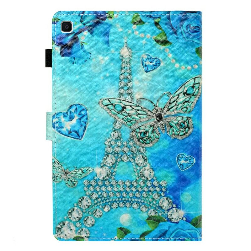 Folio-fodral Samsung Galaxy Tab S6 Lite Eiffeltornets Diamant