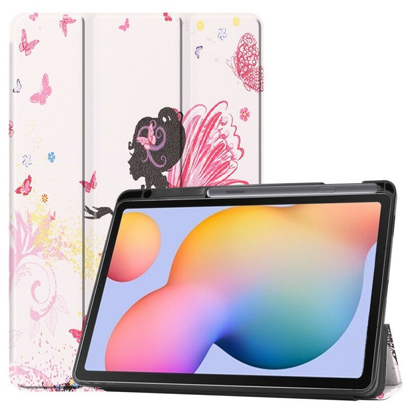 Skal Samsung Galaxy Tab S6 Lite Blommig Fairy Pennhållare