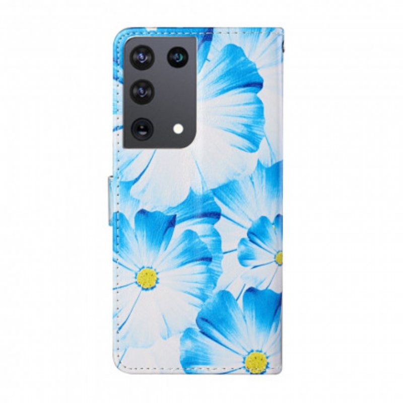 Fodral Samsung Galaxy S21 Ultra 5G Galna Blommor