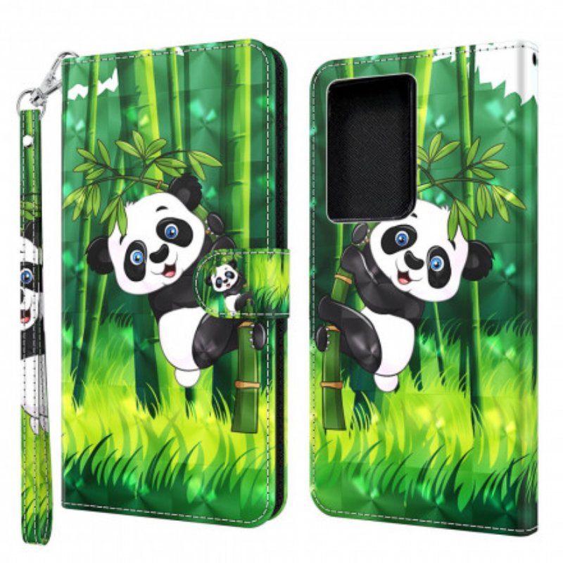 Fodral Samsung Galaxy S21 Ultra 5G Panda Och Bambu