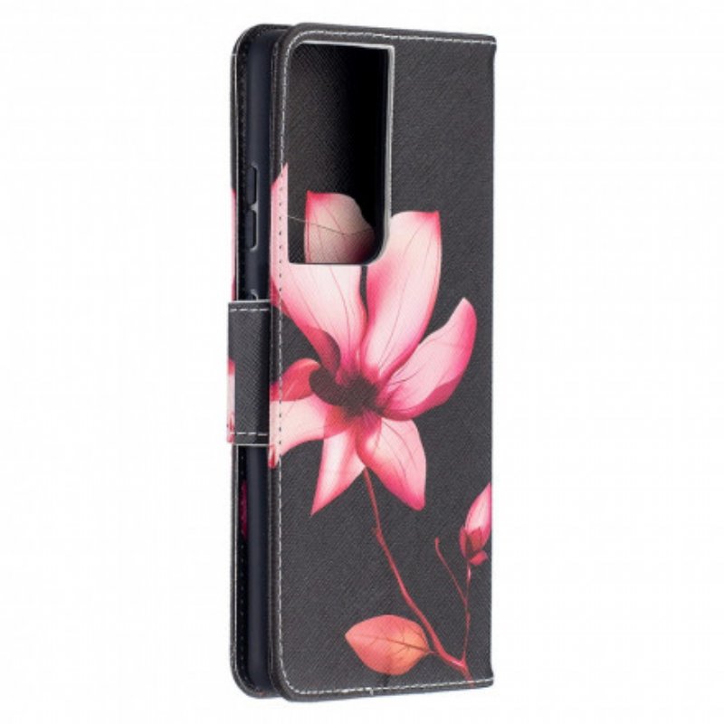 Fodral Samsung Galaxy S21 Ultra 5G Rosa Blomma