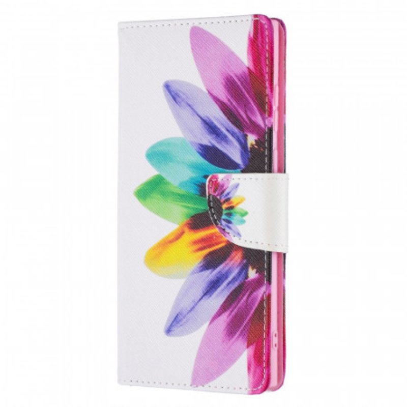 Folio-fodral Samsung Galaxy S21 Ultra 5G Akvarell Blomma