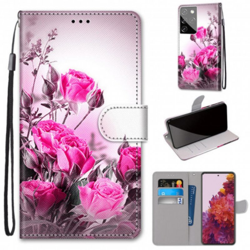 Folio-fodral Samsung Galaxy S21 Ultra 5G Magiska Blommor