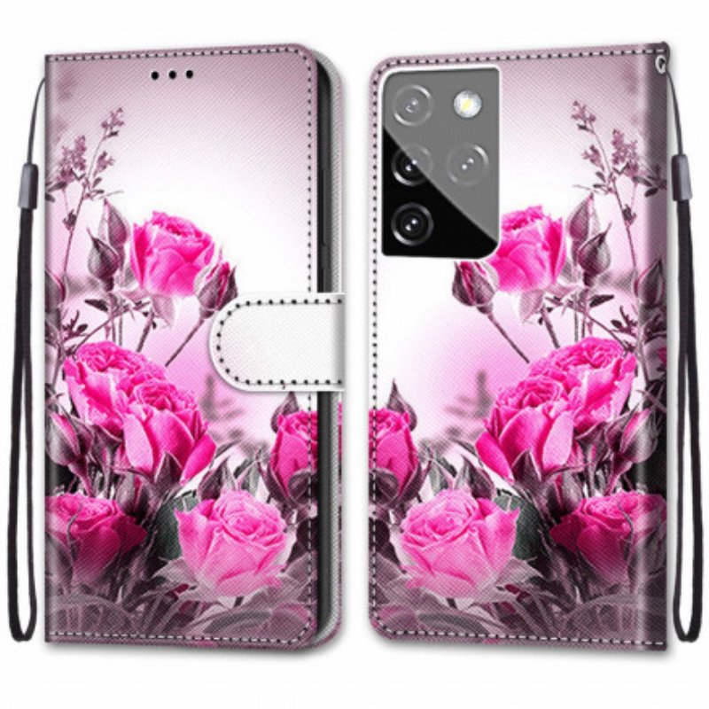 Folio-fodral Samsung Galaxy S21 Ultra 5G Magiska Blommor