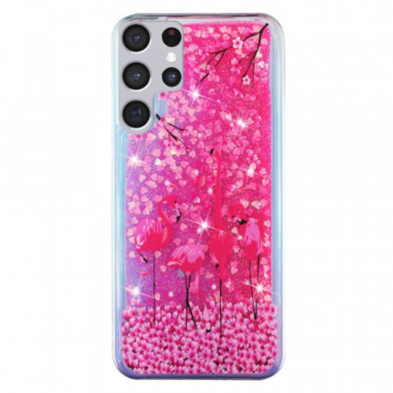 Skal Samsung Galaxy S21 Ultra 5G Flamingo Paljetter