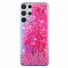 Skal Samsung Galaxy S21 Ultra 5G Flamingo Paljetter