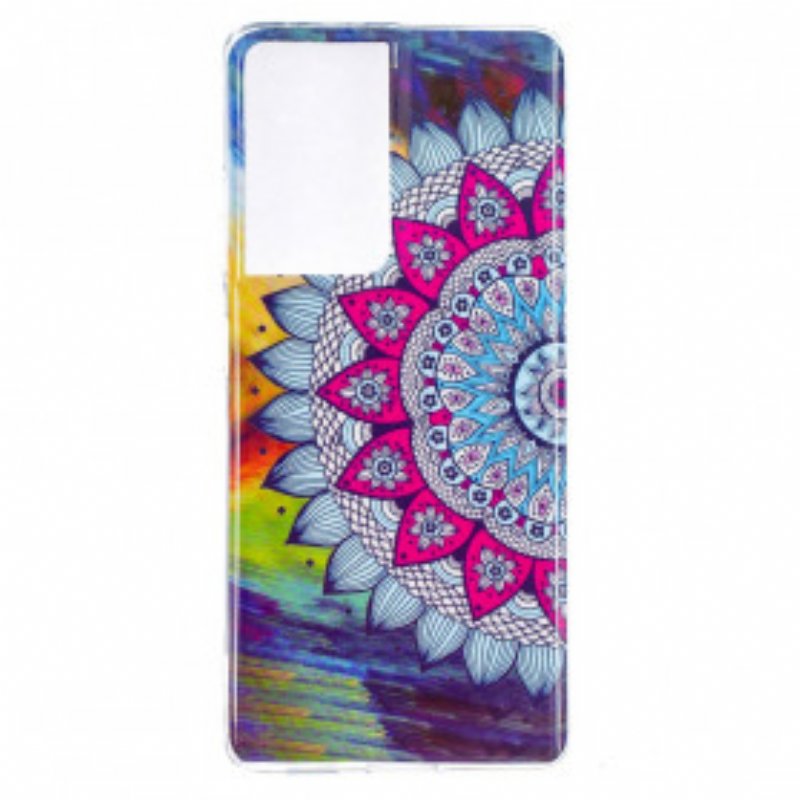 Skal Samsung Galaxy S21 Ultra 5G Fluorescerande Färgglada Mandala