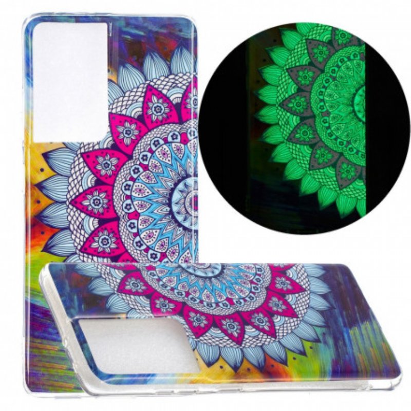 Skal Samsung Galaxy S21 Ultra 5G Fluorescerande Färgglada Mandala