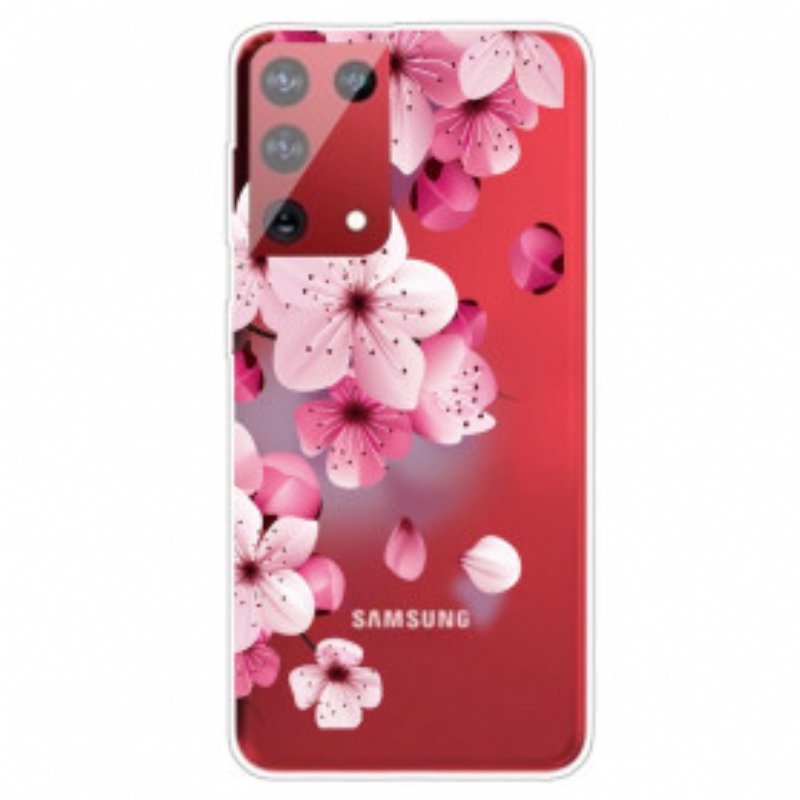 Skal Samsung Galaxy S21 Ultra 5G Små Rosa Blommor