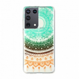 Skal Samsung Galaxy S21 Ultra 5G Sömlös Blomma Mandala