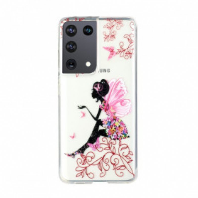 Skal Samsung Galaxy S21 Ultra 5G Transparent Flower Fairy