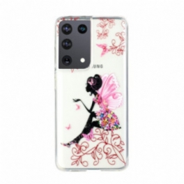 Skal Samsung Galaxy S21 Ultra 5G Transparent Flower Fairy