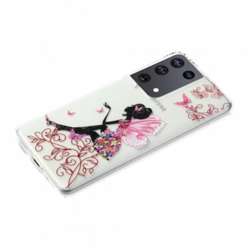 Skal Samsung Galaxy S21 Ultra 5G Transparent Flower Fairy