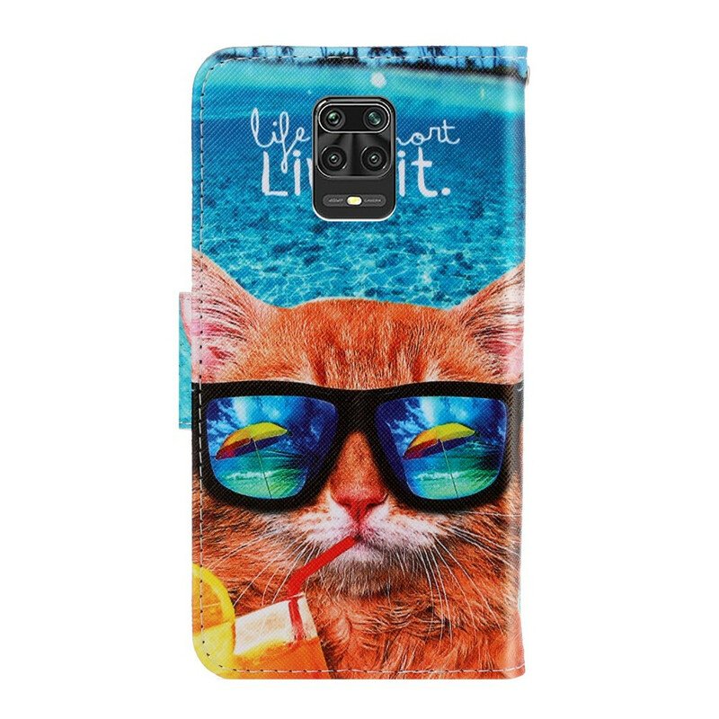 Fodral Xiaomi Redmi Note 9S / 9 Pro Med Kedjar Cat Live It Strappy