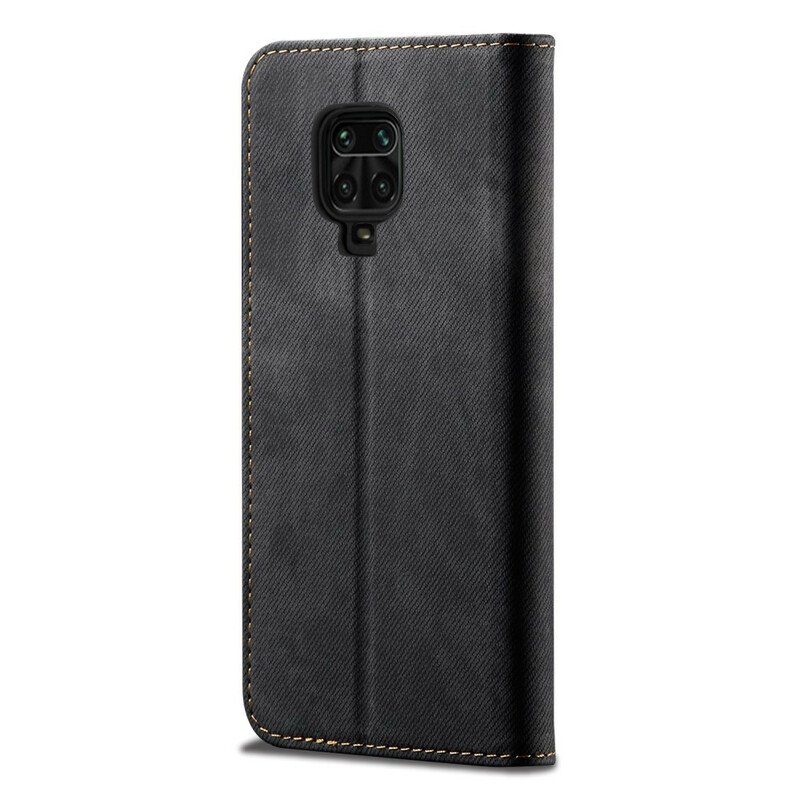 Folio-fodral Xiaomi Redmi Note 9S / 9 Pro Läderfodral Denim Tyg