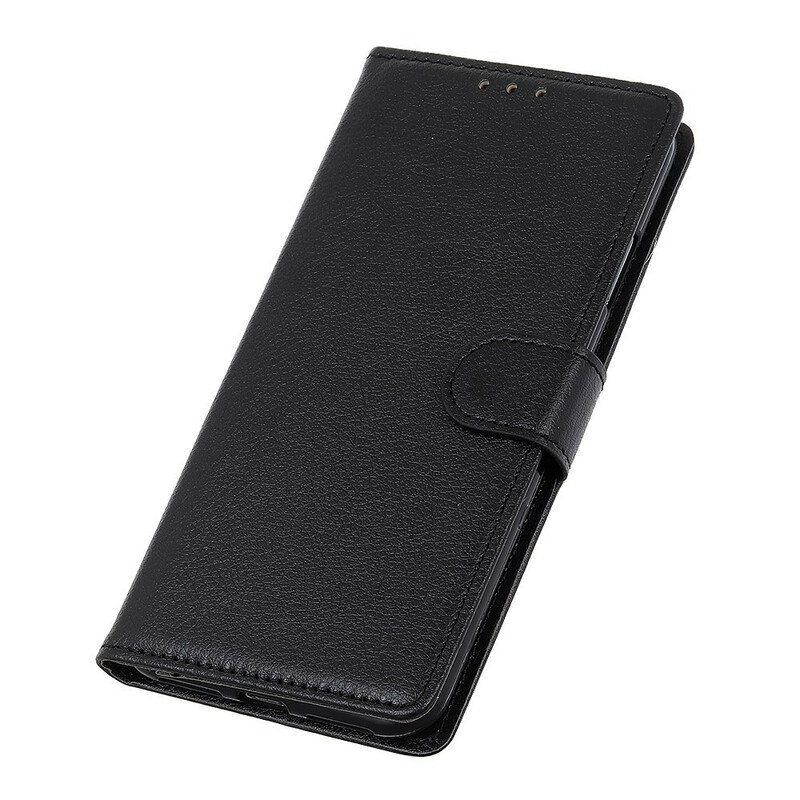 Folio-fodral Xiaomi Redmi Note 9S / 9 Pro Premium Litchi Lädereffekt