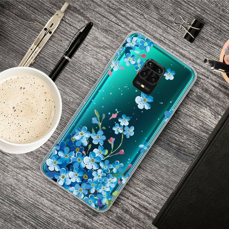 Skal Xiaomi Redmi Note 9S / 9 Pro Blå Blommor