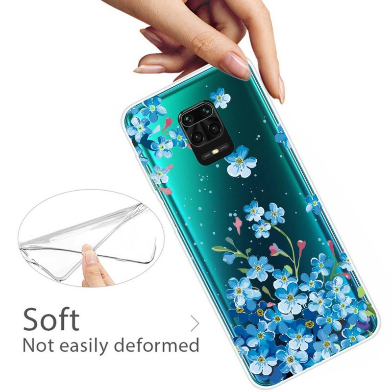 Skal Xiaomi Redmi Note 9S / 9 Pro Blå Blommor