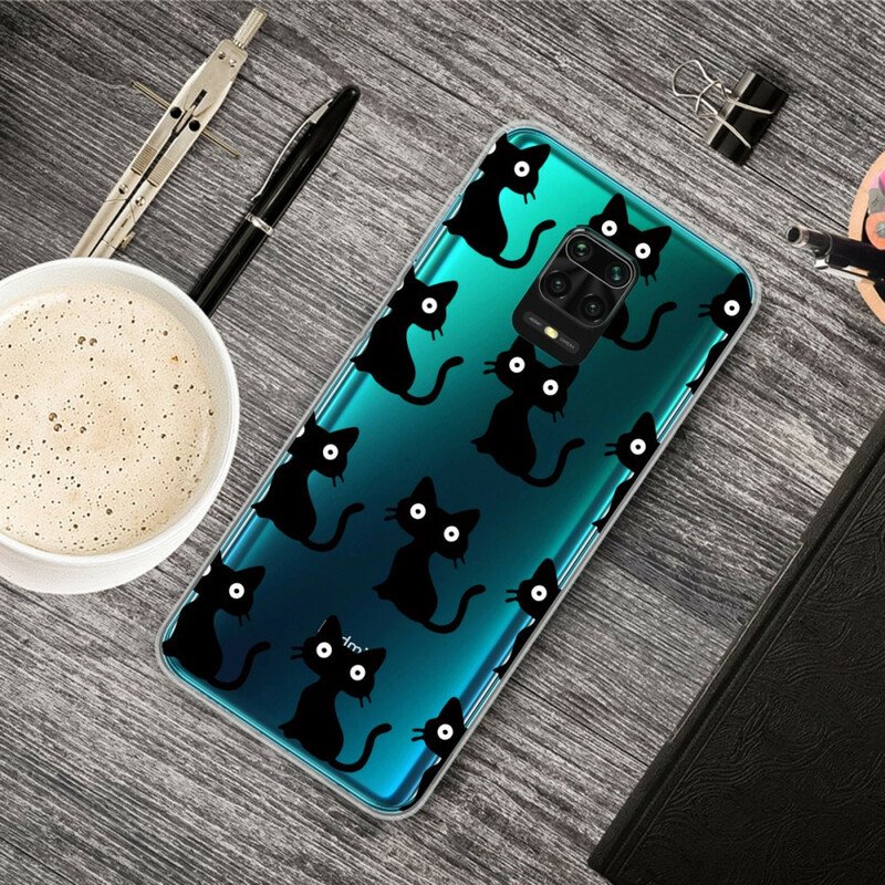 Skal Xiaomi Redmi Note 9S / 9 Pro Flera Svarta Katter