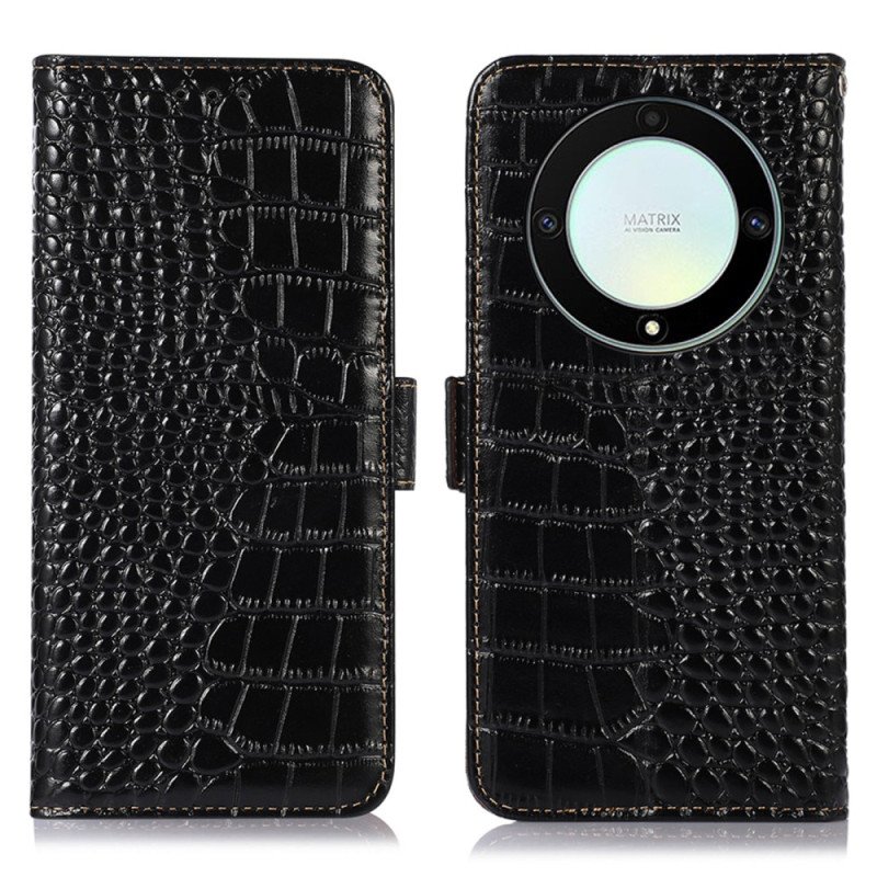 Fodral Honor Magic 5 Lite Crocodile Style Rfid