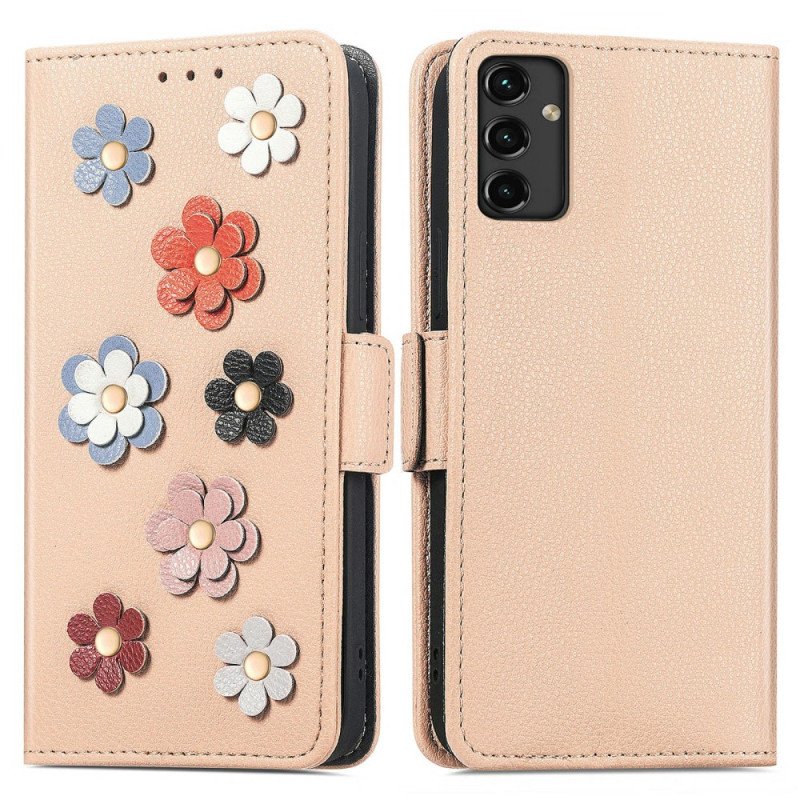 Fodral Samsung Galaxy A14 / A14 5G Dekorativa Blommor