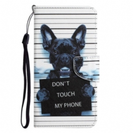 Fodral Samsung Galaxy A14 / A14 5G Med Kedjar Hund Rör Inte Med Lanyard