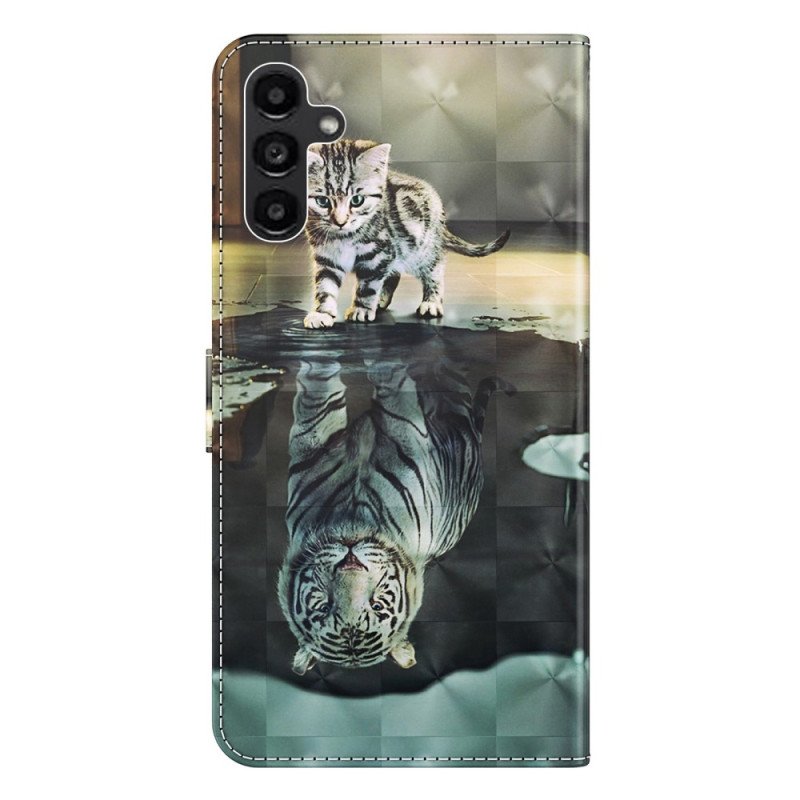 Fodral Samsung Galaxy A14 / A14 5G Med Kedjar Strappy Kitten Dream