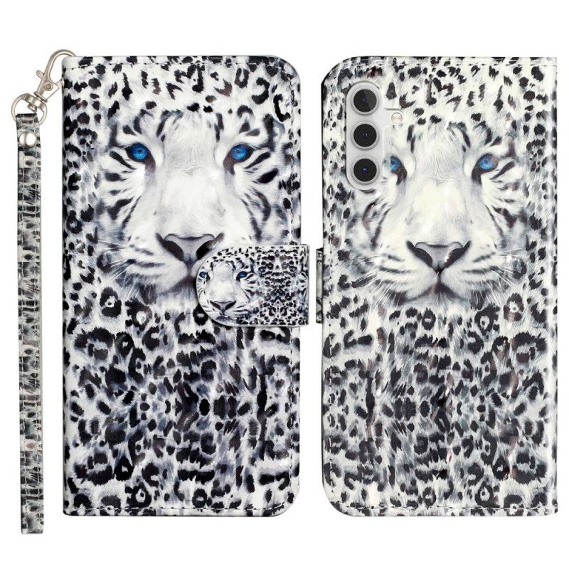 Fodral Samsung Galaxy A14 / A14 5G Med Kedjar Strappy Leopard