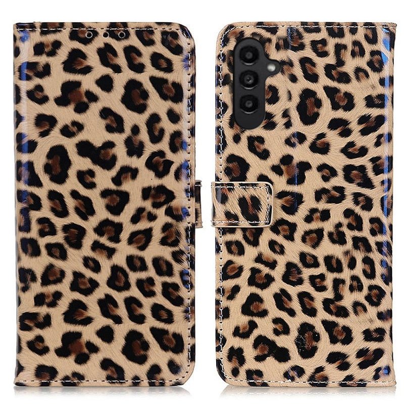 Läderfodral Samsung Galaxy A14 / A14 5G Leopardhudeffekt