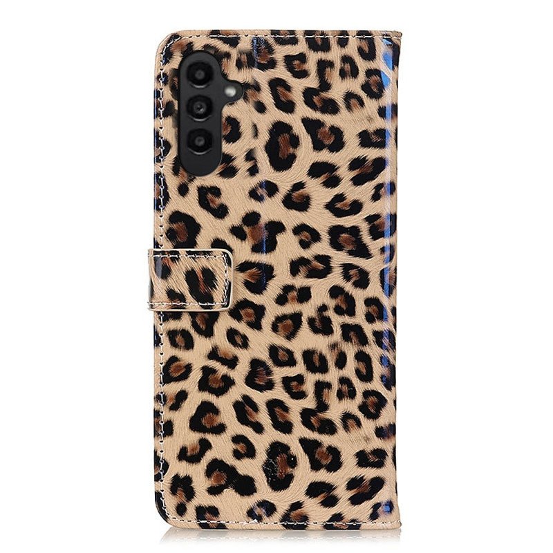 Läderfodral Samsung Galaxy A14 / A14 5G Leopardhudeffekt